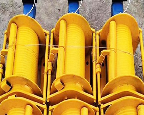 LBS 10000 Lb Hydraulic Crane Winch Yellow Color with Grooved Drum