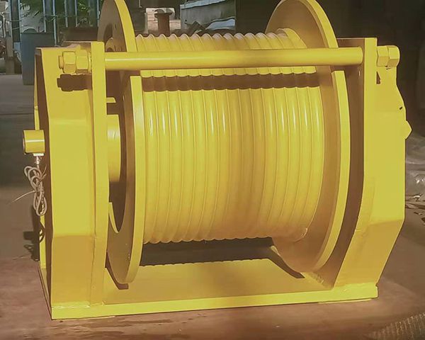 LBS Rope Groove Drum Hydraulic Crane Winch with Encoder and Belt Brake