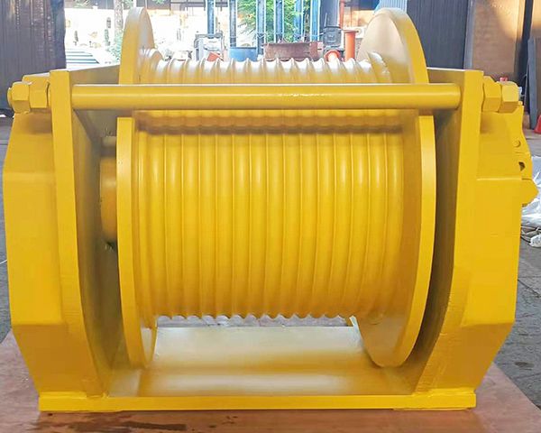 LBS Rope Groove Drum Hydraulic Crane Winch with Encoder and Belt Brake
